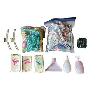 Vintage Set of Plastic Swing Arm Perm Rods  Various Sizes Papers, Clips,Bottles